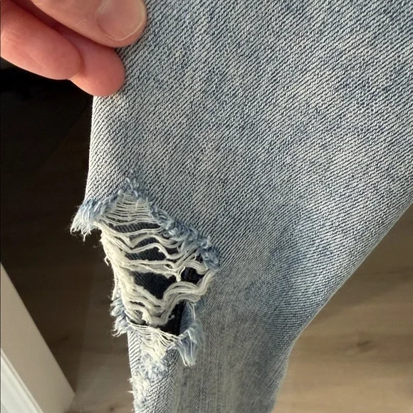 Free People Light Blue Distressed Jean Jacket - Picture 4 of 9